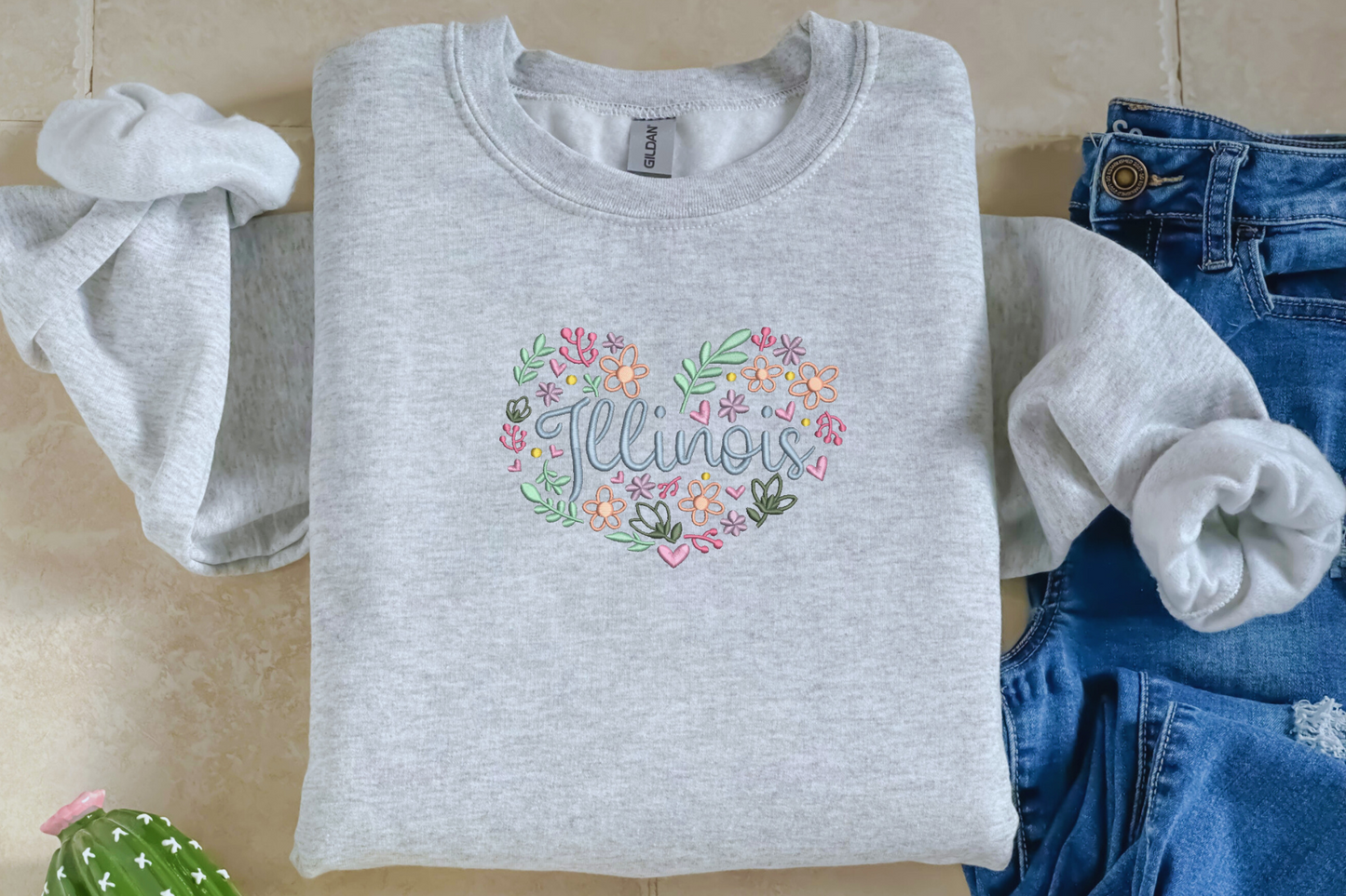 Embroidered Illinois Sweatshirt