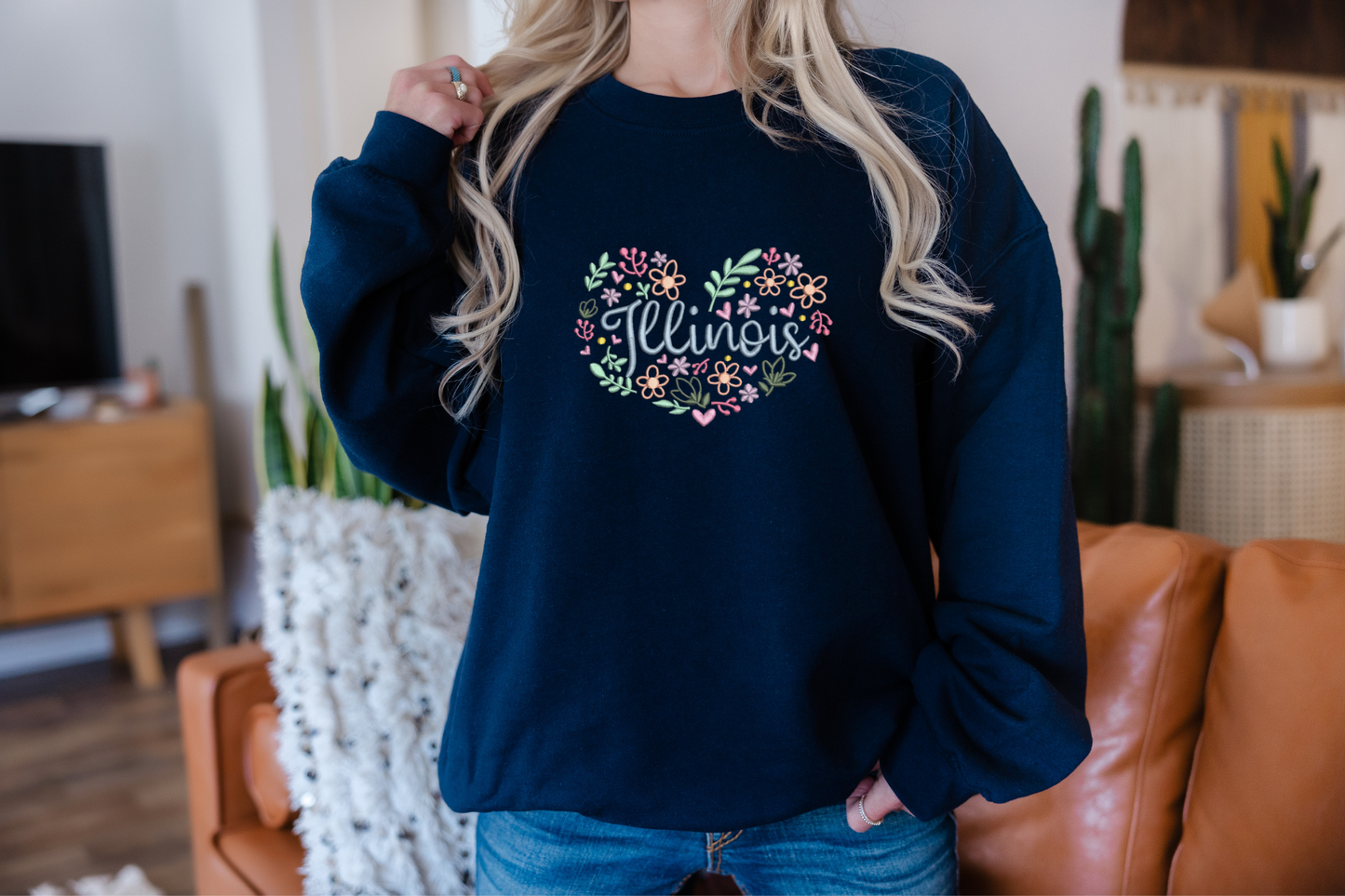 Embroidered Illinois Sweatshirt