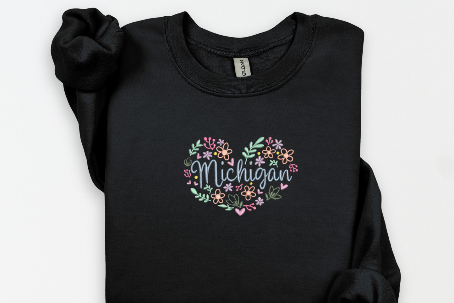 Embroidered Michigan Sweatshirt