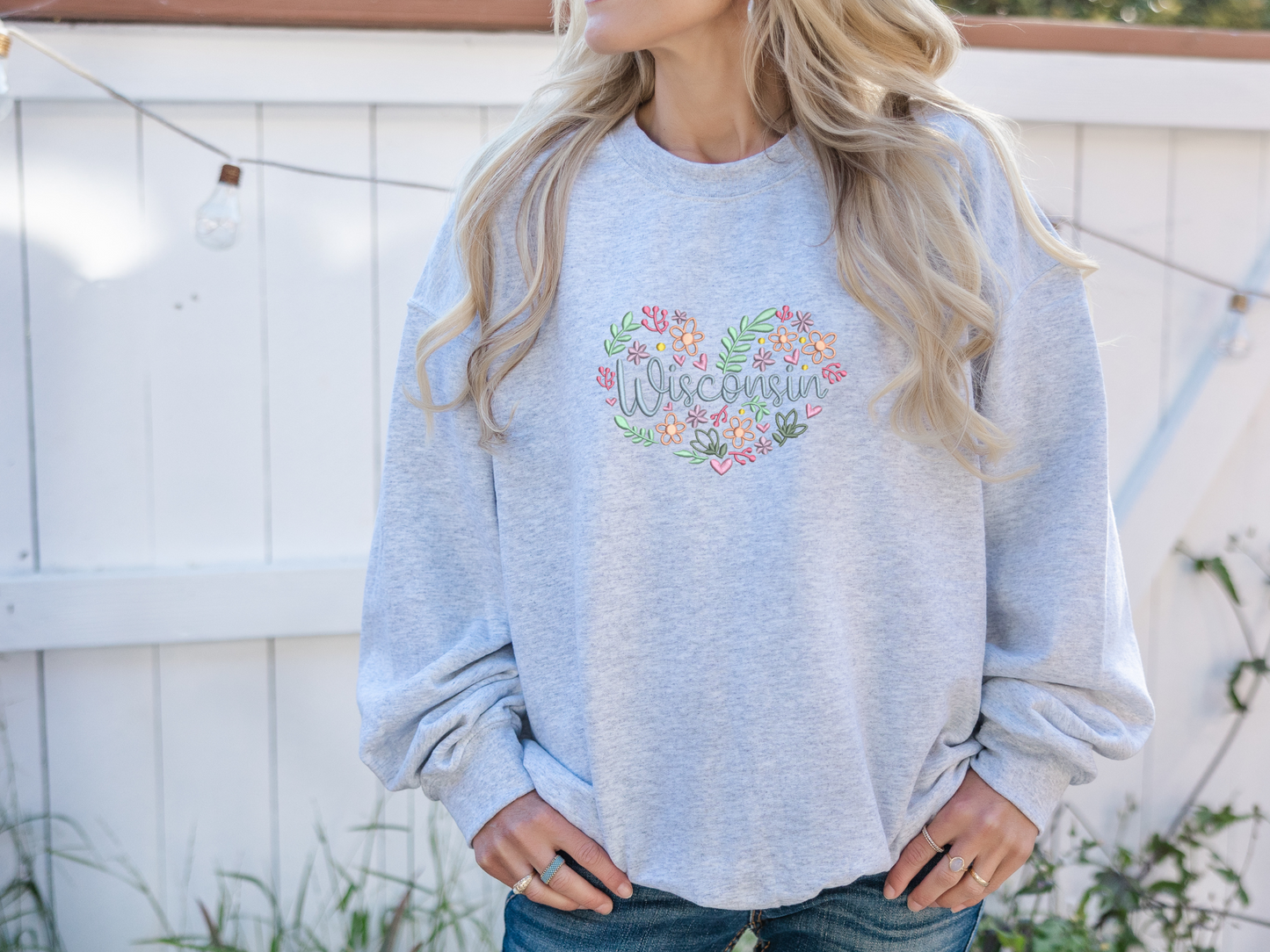 Embroidered Wisconsin Sweatshirt