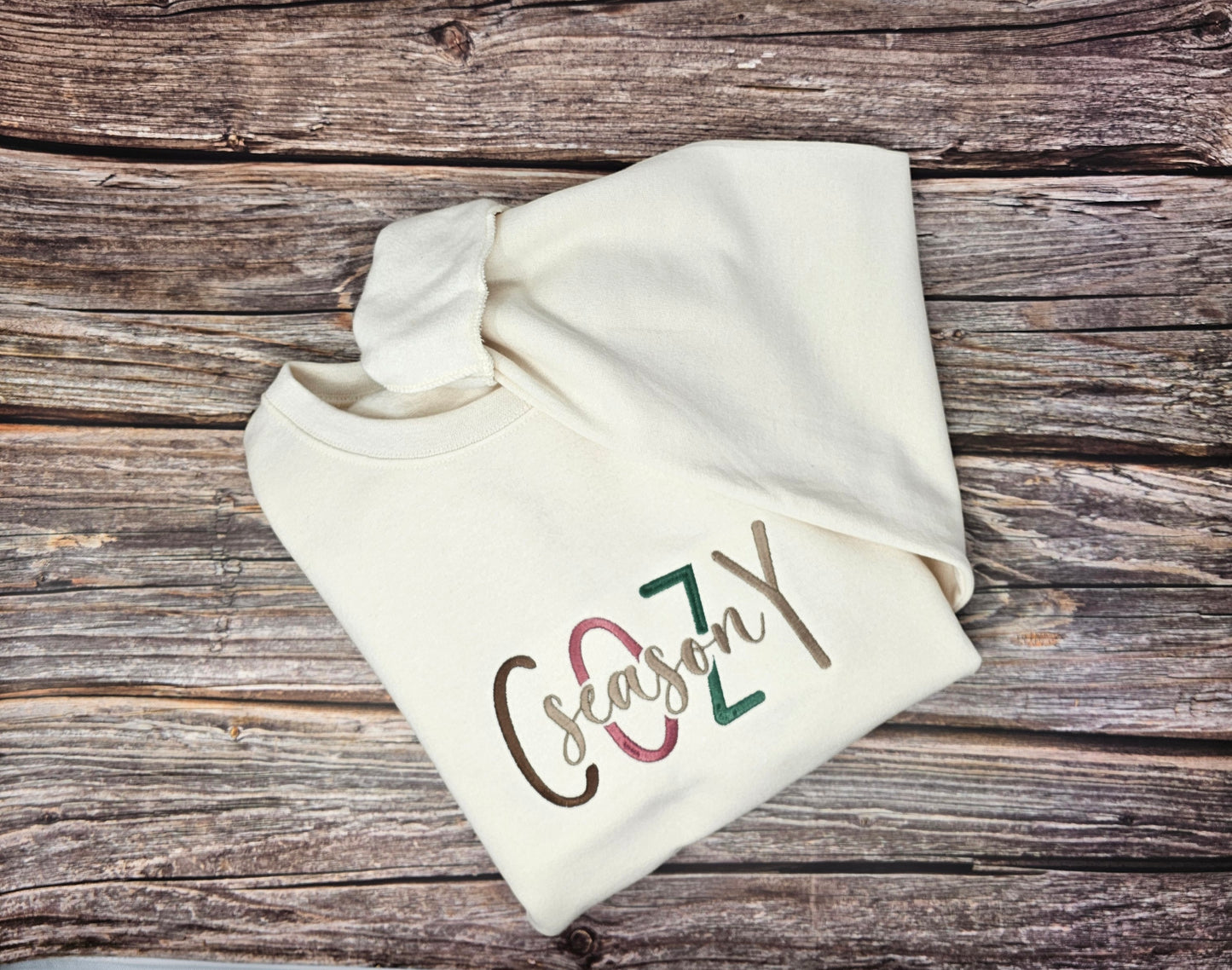 Cozy Season Custom-Embroidered High Quality Fall Sweatshirt